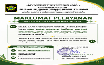 Maklumat Pelayanan SMP Negeri 1 Panjatan